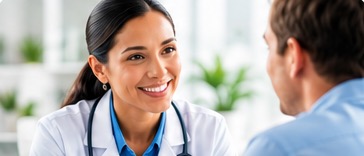 Doctor talking with a patient
